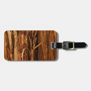 Cedar Textured Wooden Bark Look Luggage Tag