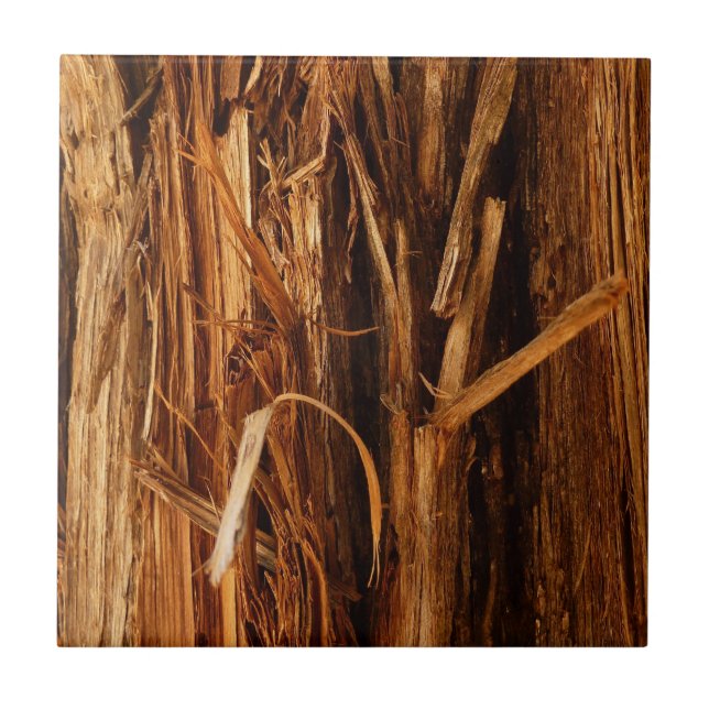 Cedar Textured Wooden Bark Look Tile (Front)