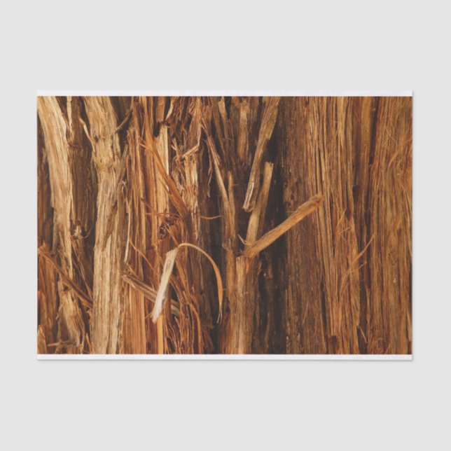 Cedar Textured Wooden Bark Look Tissue Paper (Front)