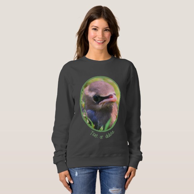 Cedar Waxwing Fledgling Bird Personalised  Sweatshirt (Front Full)