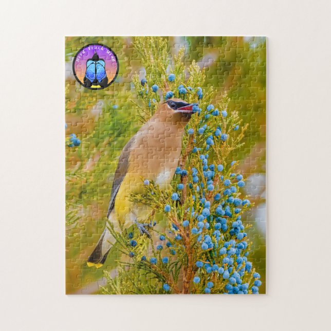 Cedar Waxwing Jigsaw Puzzle (Vertical)