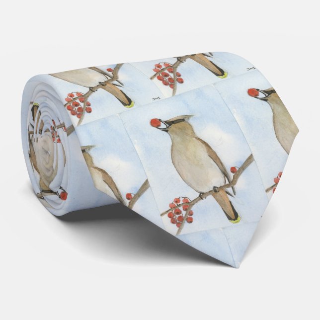 Cedar Waxwing Neck Tie (Rolled)