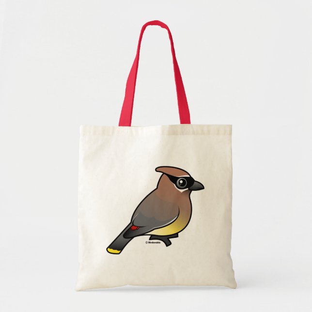 Cedar Waxwing Tote Bag (Front)