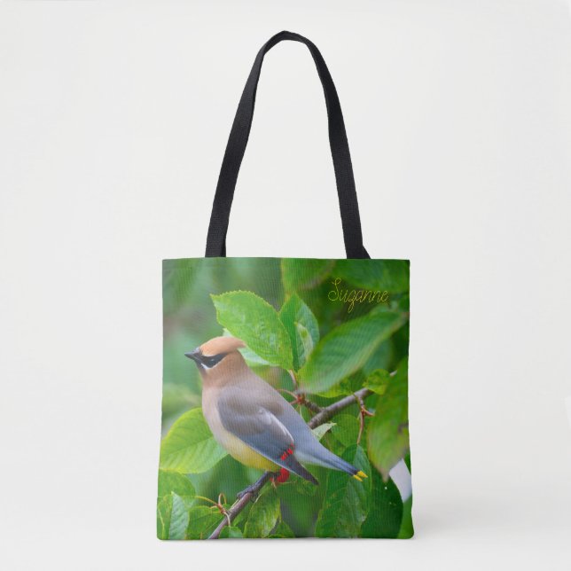 Cedar Waxwing Tote Bag (Front)
