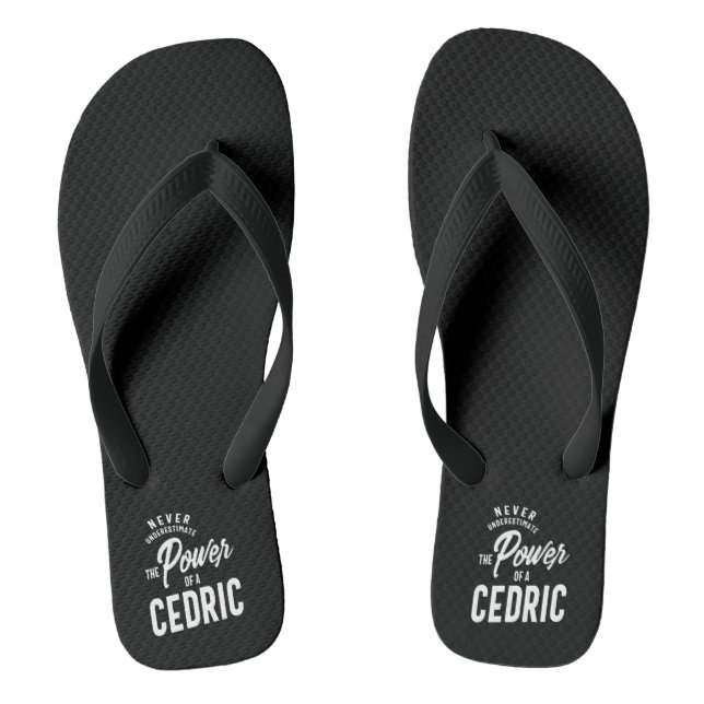 Cedric Personalised Name Birthday Gift Thongs (Footbed)