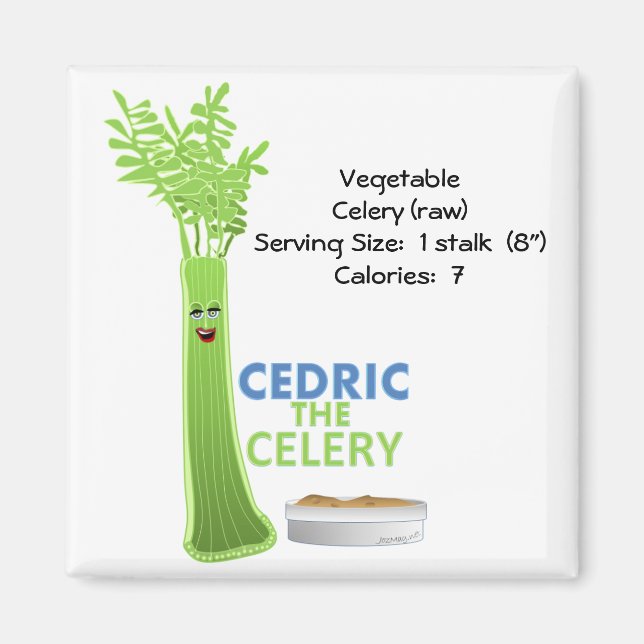 Cedric the Celery Magnet (Front)
