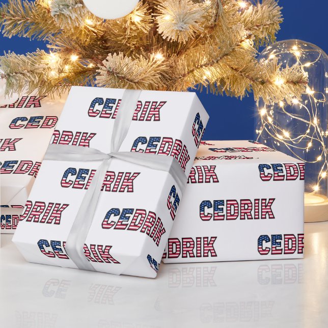 Cedrik First Name USA Gift Paper (Holidays)