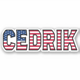 Cedrik Name Vorname USA Sticker Stickerset