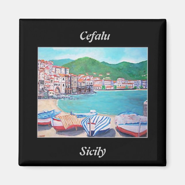 Cefalu Beach Magnet (Front)