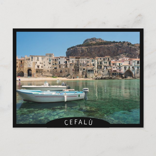 Cefalu coast town in Sicily Postcard (Front)