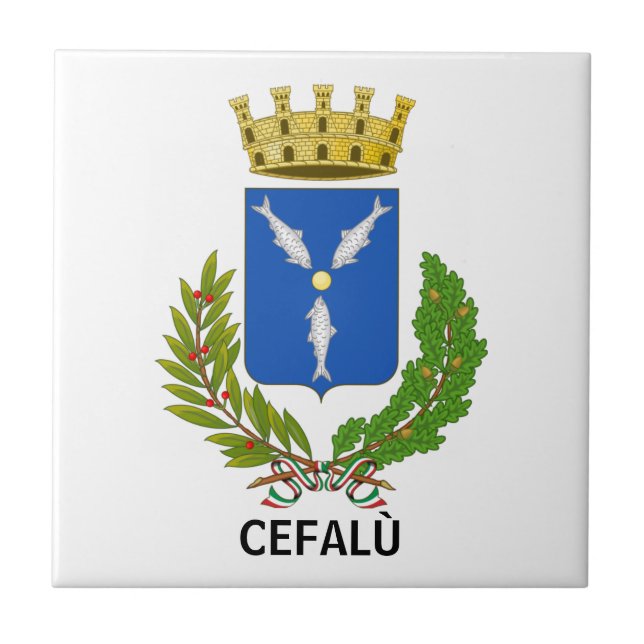 Cefalù coat of arms - Sicily Tote Bag Ceramic Tile (Front)