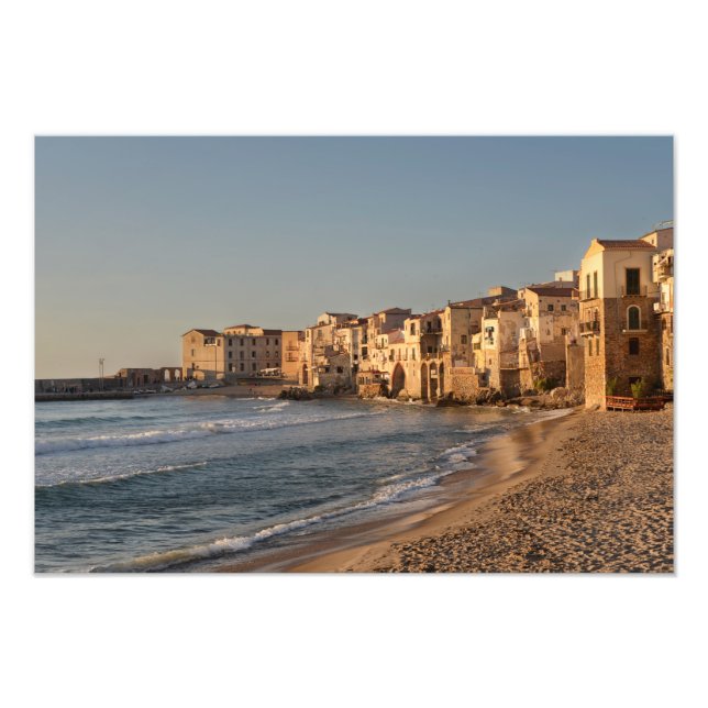 Cefalu, seaside town in Sicily Photo Print (Front)
