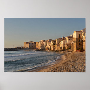 Cefalu, seaside town in Sicily Poster