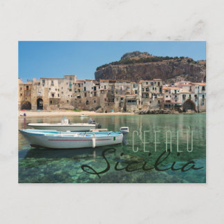 Cefalu town in Sicily Postcard