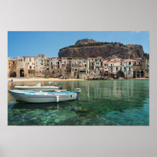 Cefalu town in Sicily Poster