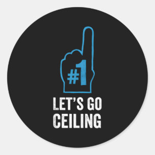 Ceiling Fan Halloween Pun Last Minute Lazy Classic Round Sticker