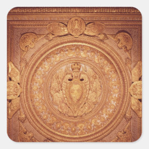 Ceiling from the bedroom of Henri II Square Sticker