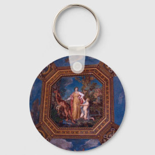 Ceiling in the Vatican in Rome, Italy Key Ring