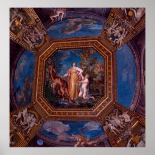 Ceiling in the Vatican in Rome, Italy Poster