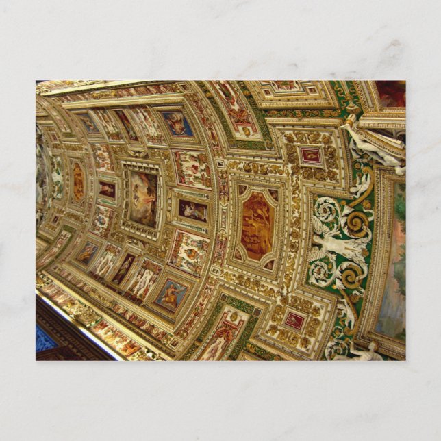 Ceiling in the Vatican Museum in Rome Italy Postca Postcard (Front)