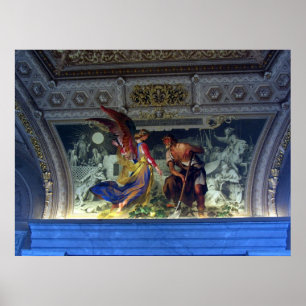 Ceiling in the Vatican Museum in Rome Print