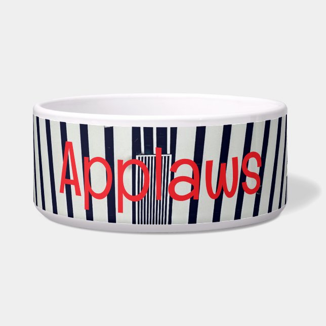 Ceiling Lights and Lines Pet Bowl with APPLAWS Tex (Front)