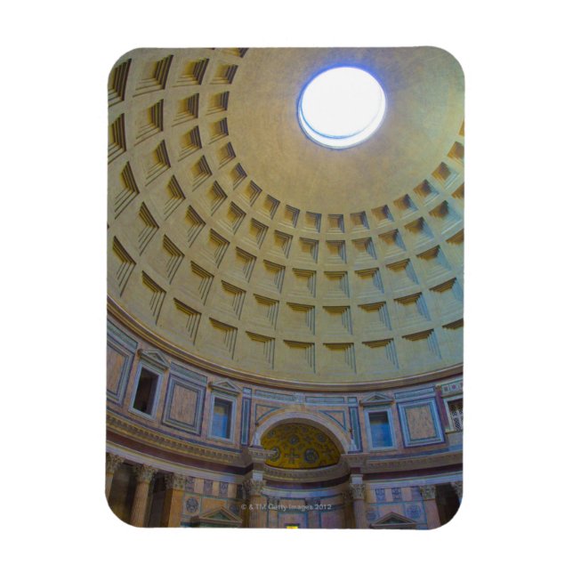Ceiling of the Pantheon in Rome, Italy. Magnet (Vertical)