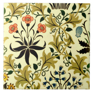 Celadine, vintage William Morris pattern, Ceramic Tile