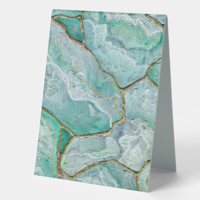 Celadon Green, Jade Marble, Mint Green Geode   (Front)