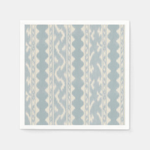 Celadon Ikat Stripe on Cream, Bar Cart Napkin