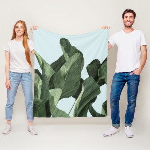 Celadon Palms Fleece Blanket