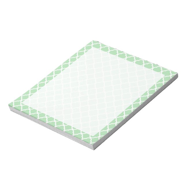 Celadon Quatrefoil Notepad (Rotated)