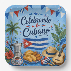 Celebrando a lo Cubano Party Paper Plate