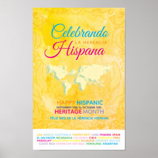 Celebrando la Herencia Hispana Poster