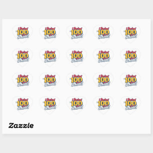Celebrate 100 Days of School-Crafts & Party Suppli Heart Sticker