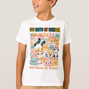 Celebrate 100 Days of School with Kawaii Animals T-Shirt