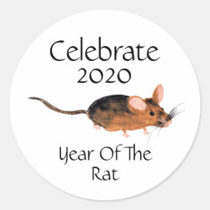 Celebrate 2020 Chinese New Year   Year of the Rat Classic Round Sticker