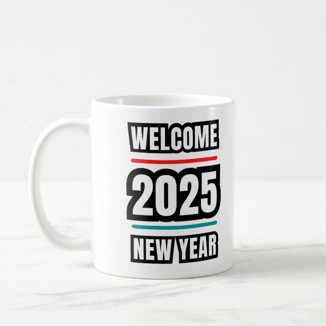 Celebrate 2025 New Year Design Coffee Mug (Left)