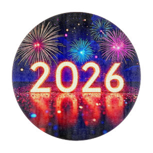 Celebrate 2026: Bright Future Spark Design Cutting Board