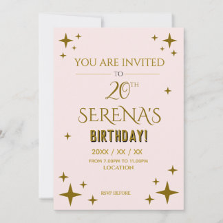 Celebrate 20 invitation