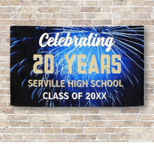 Celebrate 20 Years! Blue Class Reunion banner