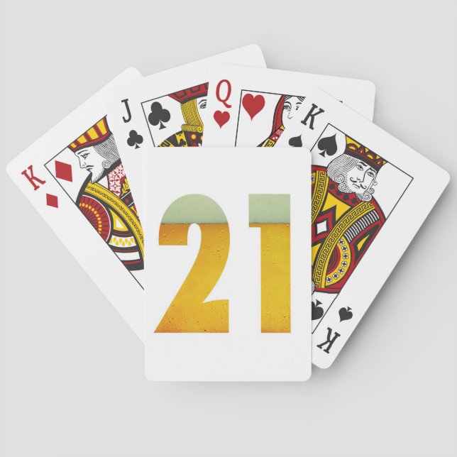 Celebrate 21st Birthday Playing Cards (Back)