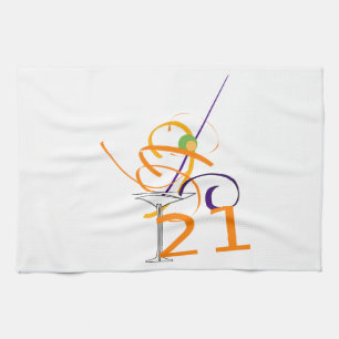 Celebrate 21ST Cocktail Tea Towel