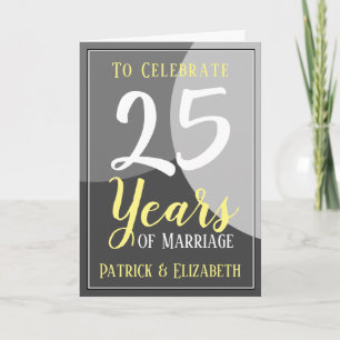 Celebrate 25 Years of Marriage Card
