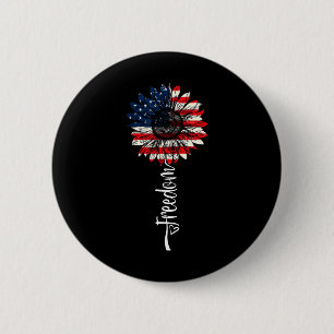 Celebrate 4th July Independence Day American Flag 6 Cm Round Badge