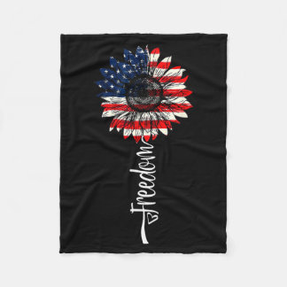 Celebrate 4th July Independence Day American Flag Fleece Blanket