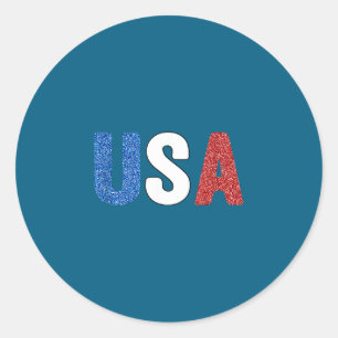 Celebrate 4th of july america independence usa classic round sticker