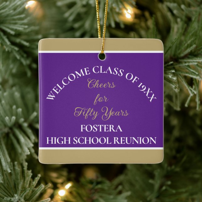 Celebrate! 50th Class Reunion  Ceramic Ornament (Tree)