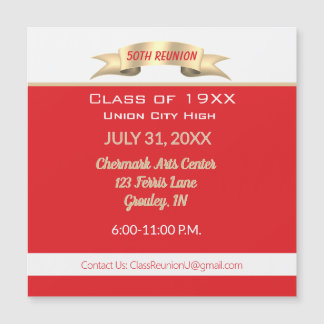 Celebrate! 50th Class Reunion magnetic Invitation