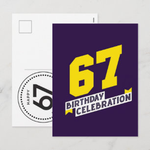 Celebrate 67 Years: Grandpa Grandma Birthday 2026 Holiday Postcard